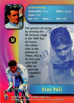 1997 Eurostar Tour de France #50 Eros Poli Back